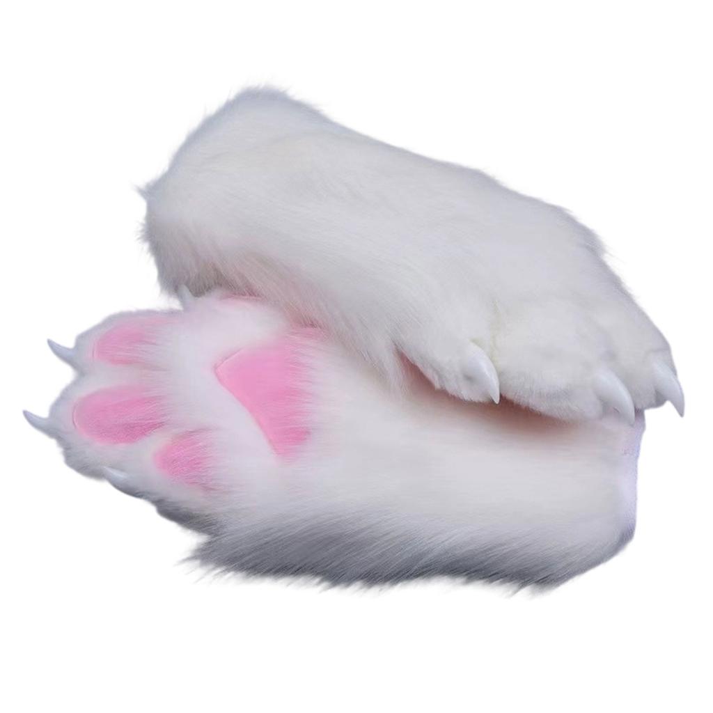 Multi Color Cosplay Nails Gloves With Realistic Animal Furry Comfortable For Conventions Parties And Festivals