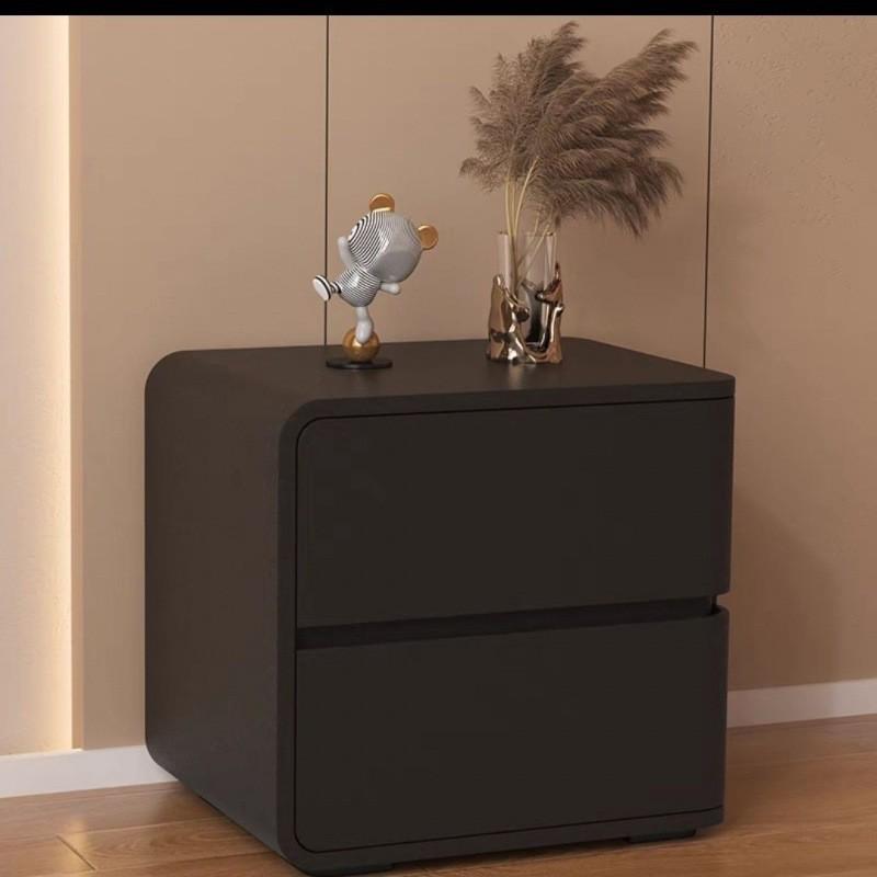 Modern Cream Leather Bedside Table - No Installation Needed