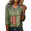 Womens Casual V Neck Top 250 Years 1776 2026 Printed Loose Fit Shirt Half Sleeve Patriotic Graphic Tee Comfortable Pullover