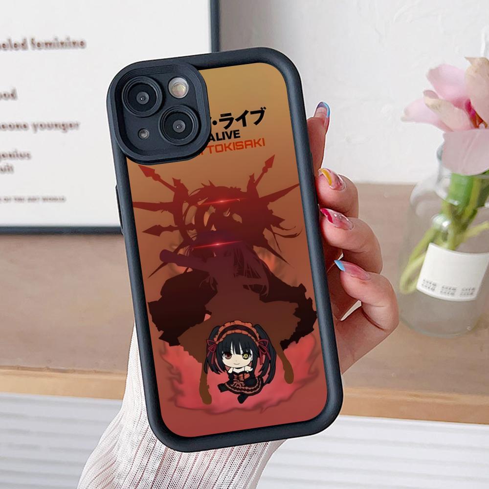 Date a Live Kurumi Tokisaki Thicken TPU Mobile Phone Case for iPhone 17 16 15 14 13 12 11 Air Pro Max Plus Colorful Cover