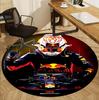 Red Bull Racing Muster Runder Teppich, Innen-/Außenmatte, für Picknick, Spielzimmer, Schlafzimmer, Büro, Wohnzimmer, Heimdeko Teppich, Geburtstagsgeschenk