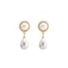 Light luxury niche pearl celebrity style exquisite stud earrings female versatile temperament simple atmosphere earrings high-end ear jewelry