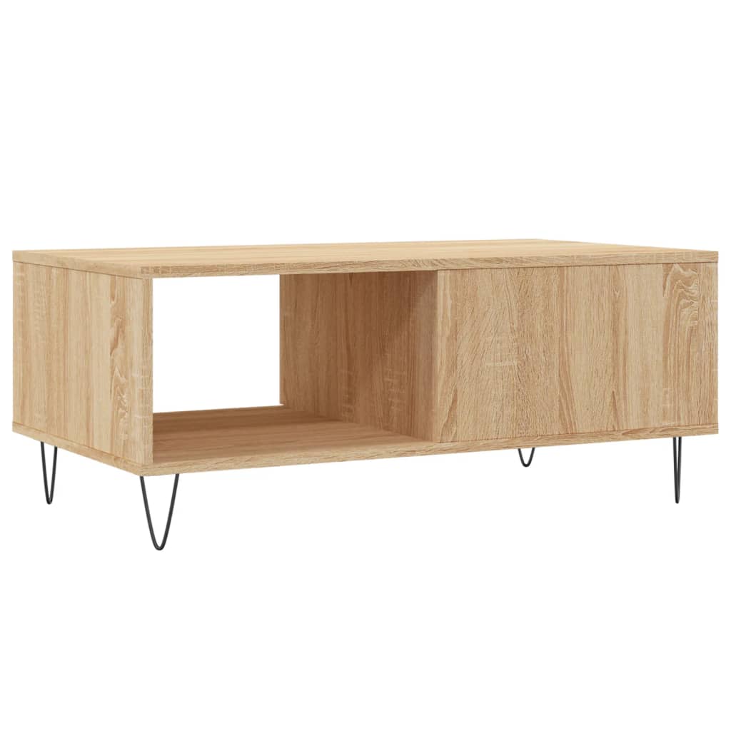 Coffee Table, Sonoma Oak 90x50x36.5 Cm Wood-based Material