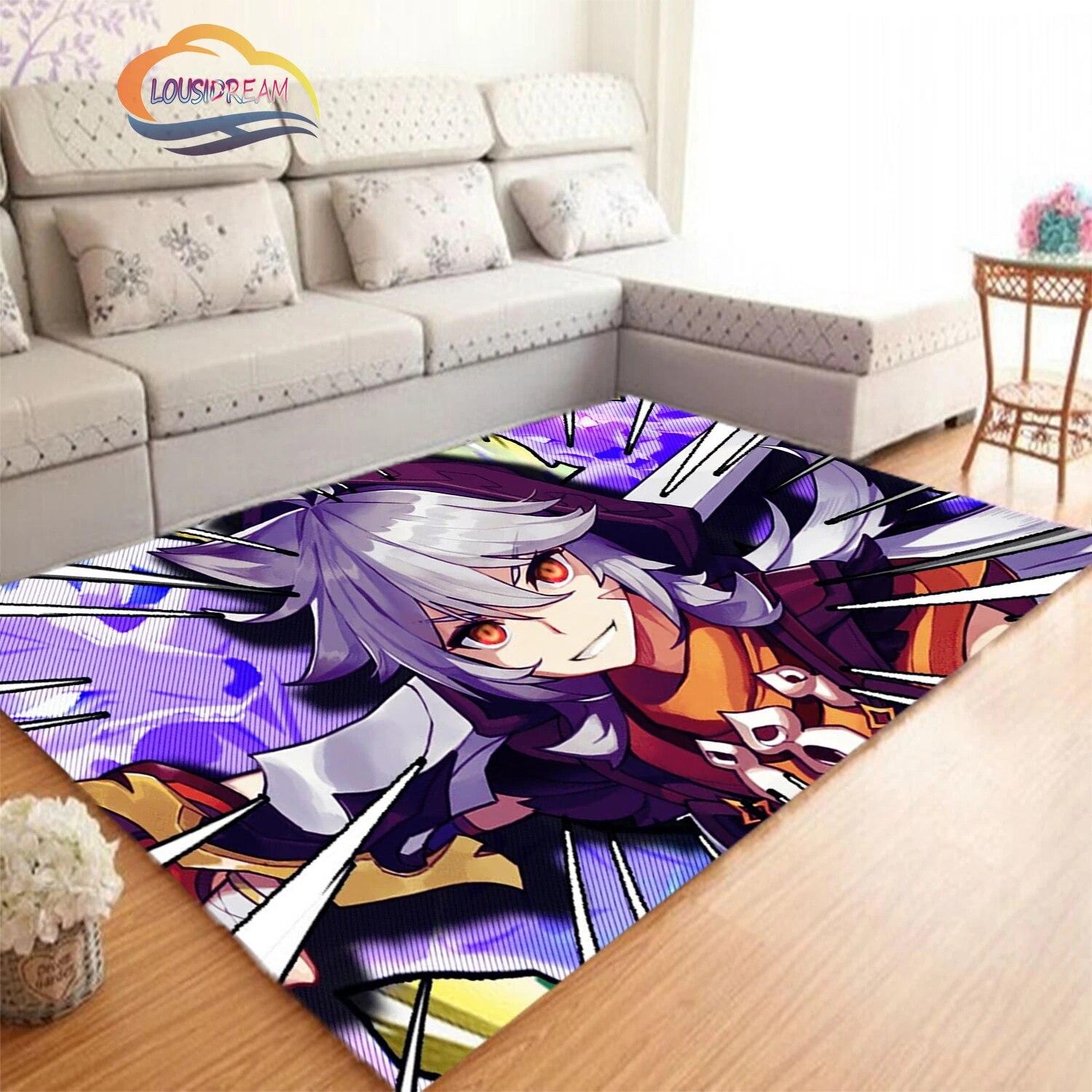 

Пригодницькі ігри з відкритим світом Genshin Impact Character carpet косплей килимок SIAO або TARTAGLIA та Kaedehara Kazuha серії килимок візерунок 40cm x 60cm
