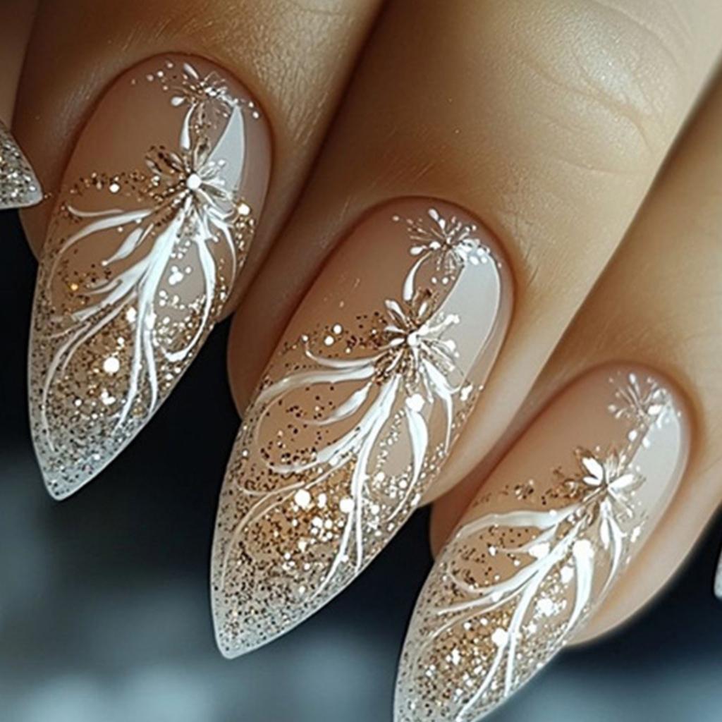 Glitzer, Funkelnde Pailletten und Strasssteine für DIY-Nageldekoration