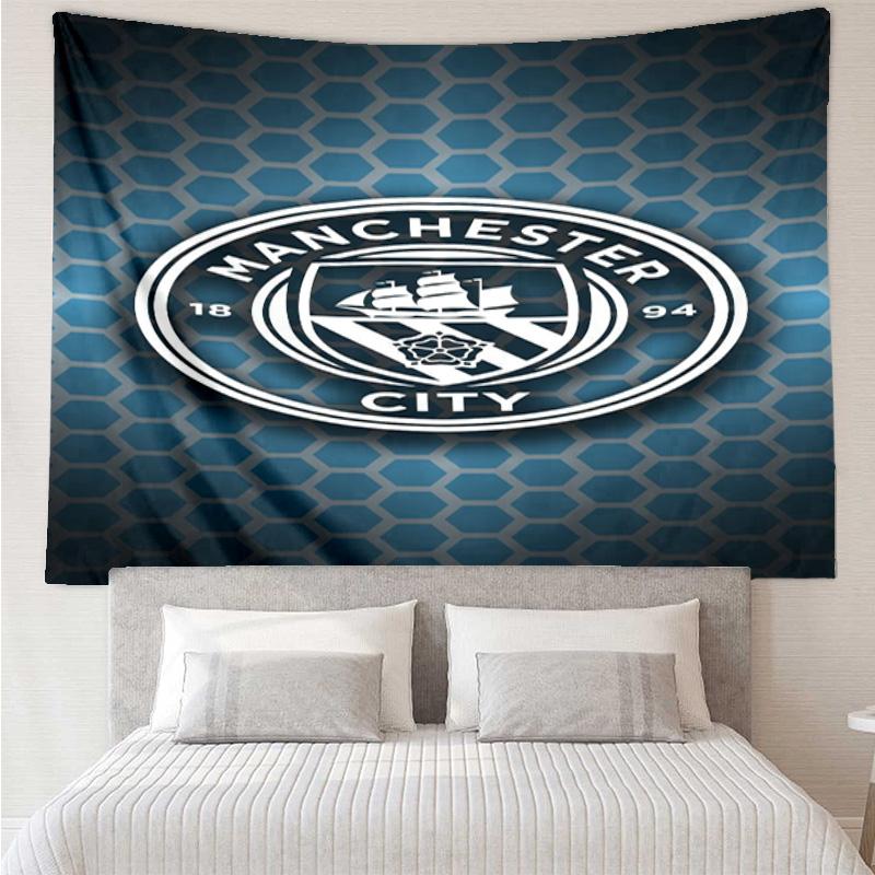 1PC City Football Club Printed Tapestry Room Decoration Wall Hanging for Living Room Bedroom, dormitory, Birthday and Christmas gifts