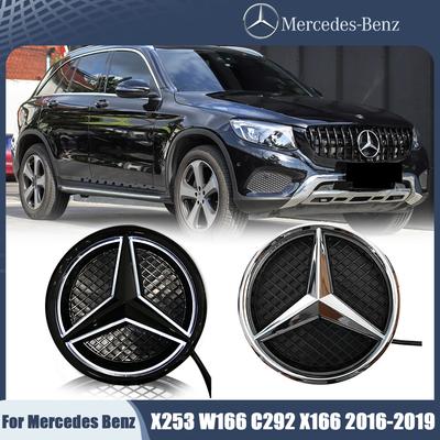 Calandre avant LED Style OE Noir Brillant Logo Étoile Pour Mercedes Benz GLC250 GLC300 GLC350 GLE400 GLE450 GLS350 GLS350 16-19