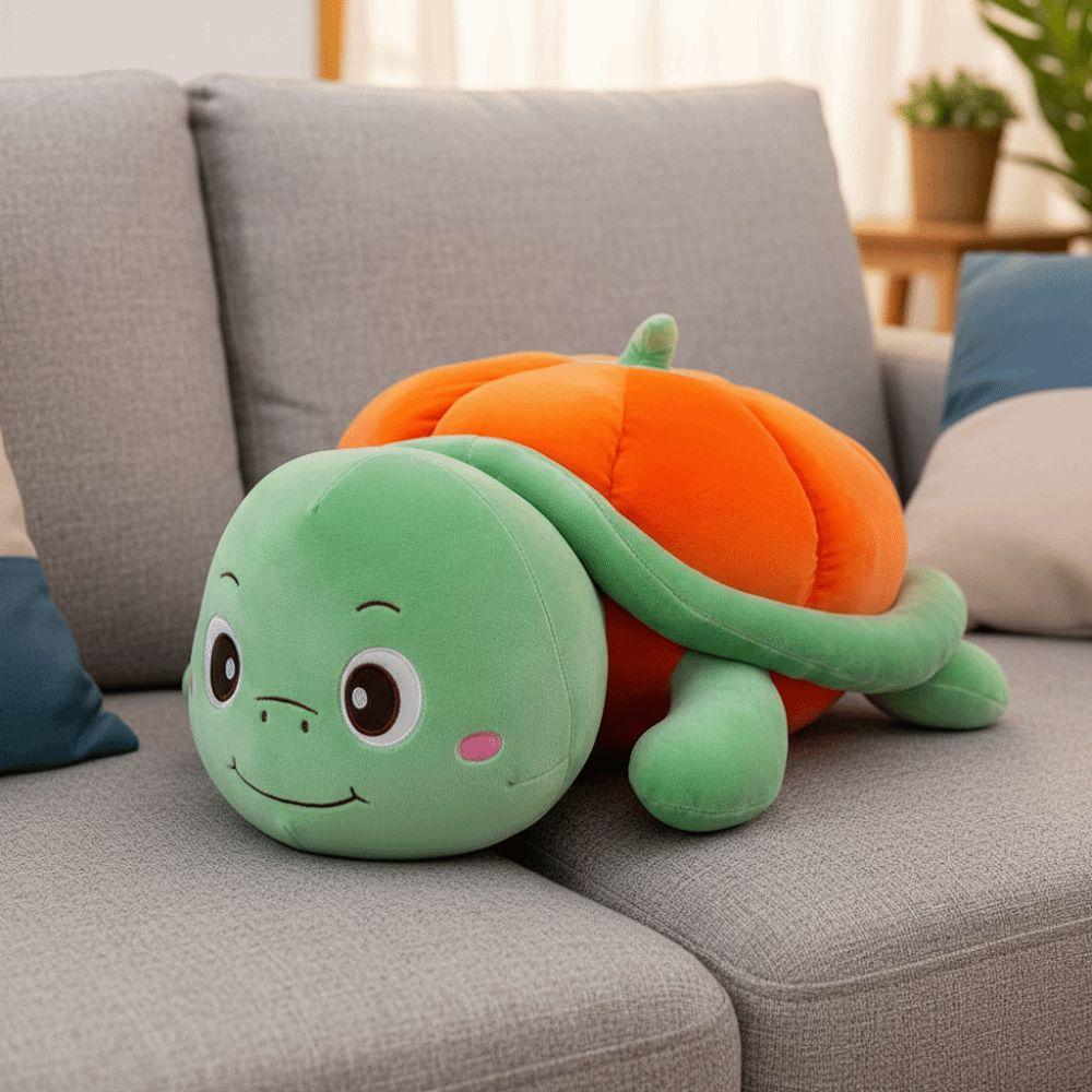 Fluffy Pumpkin Turtle Plush Toys Persimmon Turtle Animal Plush Doll Turtle Stuffed Doll Car Decor