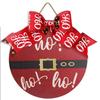 Bow Wooden Christmas Pendant Elk Christmas Door Decoration Shop Door Hanging Ornaments  Bar
