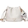 Leather Handbag, Women's Crossbody Bucket Bag, Commuter Chain Bag