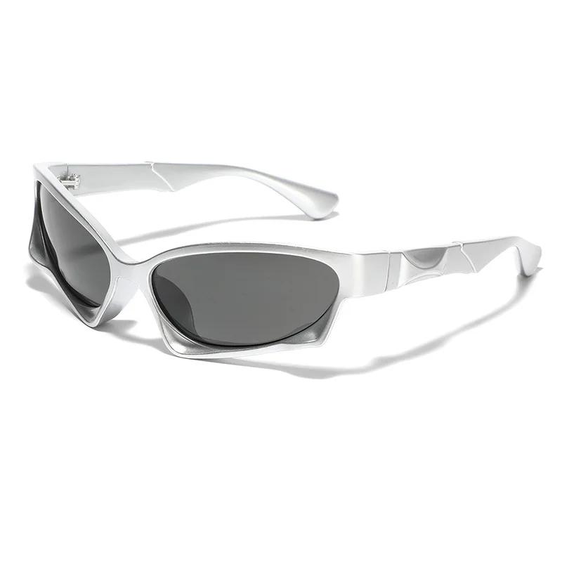 Y2K Brand Designer Luxury Big Frame Irregular Sunglasses Women For Men 2024 Vintage Punk Sun Glasses Outdoor Sport Goggles UV400