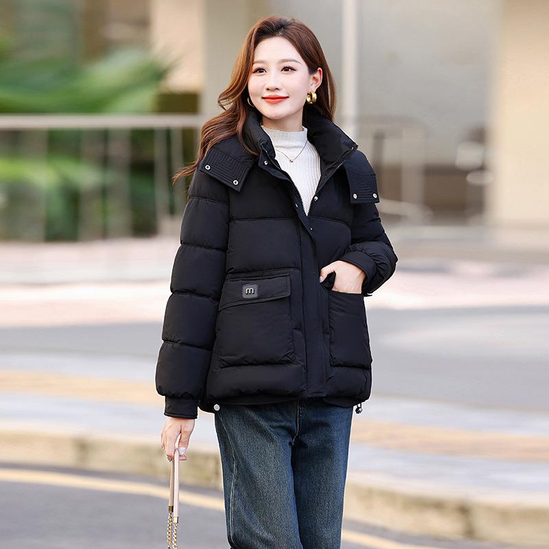 Women’s Short Hooded Windproof Thicken Warm Winter Jacket With Adjustable Hem