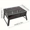 2026New Portable BBQ Charcoal Grill Stainless Steel Small Mini BBQ Tool Kit Outdoor Cooking Camping Picnic Beach Portable BBQ