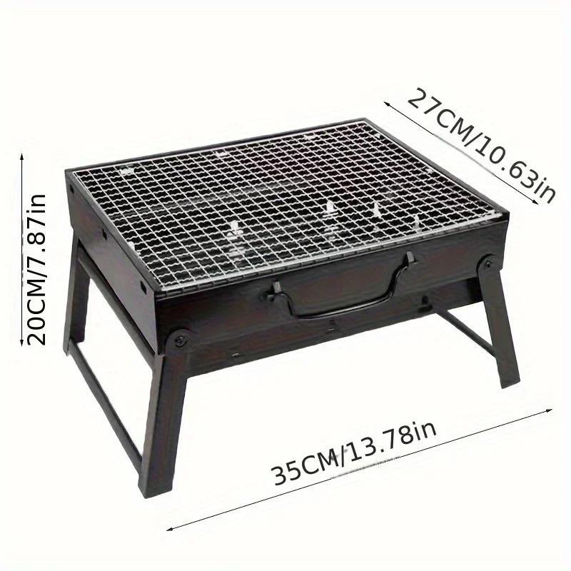 2026New Portable BBQ Charcoal Grill Stainless Steel Small Mini BBQ Tool Kit Outdoor Cooking Camping Picnic Beach Portable BBQ