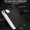 For iPhone 15 Plus Magnetic Phone Case PC+TPU Shock Absorbing Cover Compatible with Magsafe