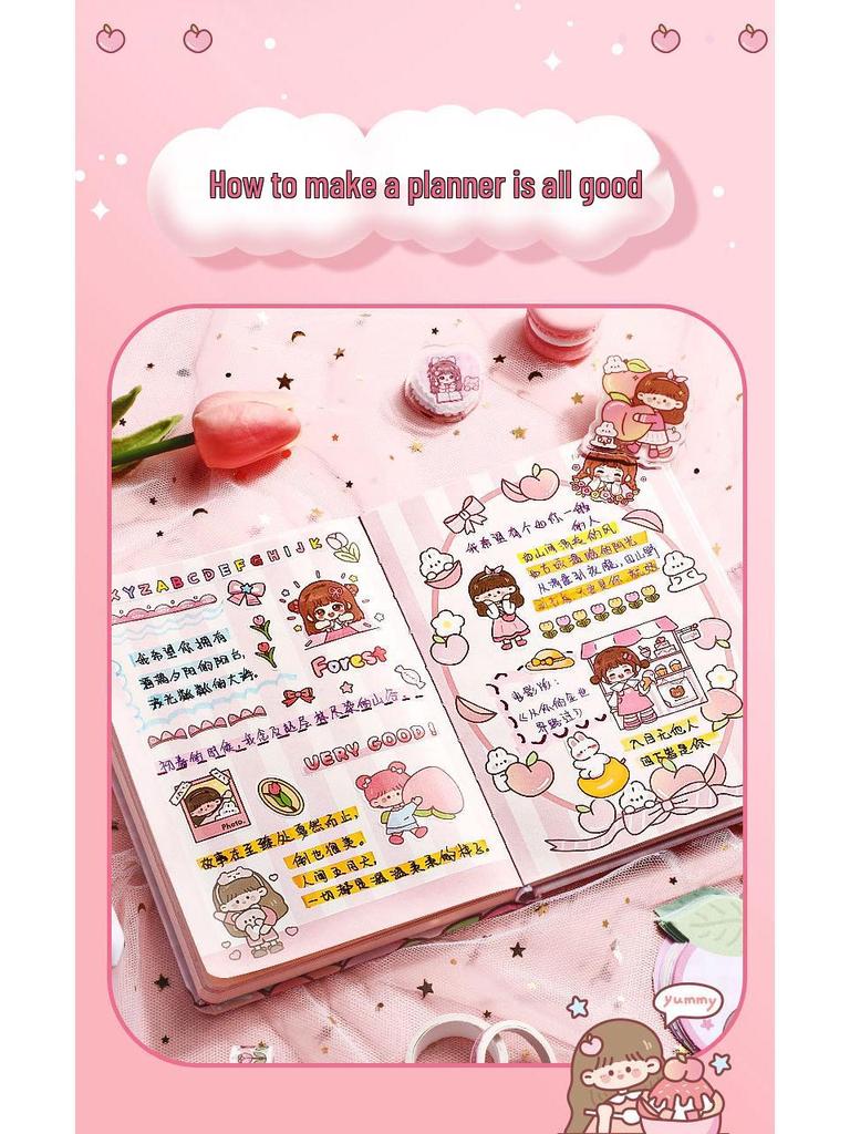 Children's Cute Journal & Planner Set with Stickers: Big Gift Box for Girls