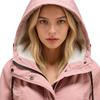 Womens Warm Mid-Length Hooded Cotton Blend Coat Winter Commute Office Wear