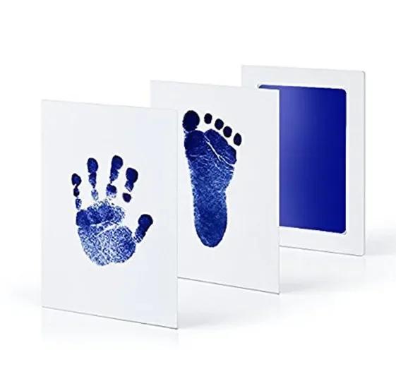 

Baby Newborn Diy Hand And Footprint Kit Ink Pads Photo Frame Handprint Toddlers Souvenir Accessories Safe Clean Baby Shower Gift