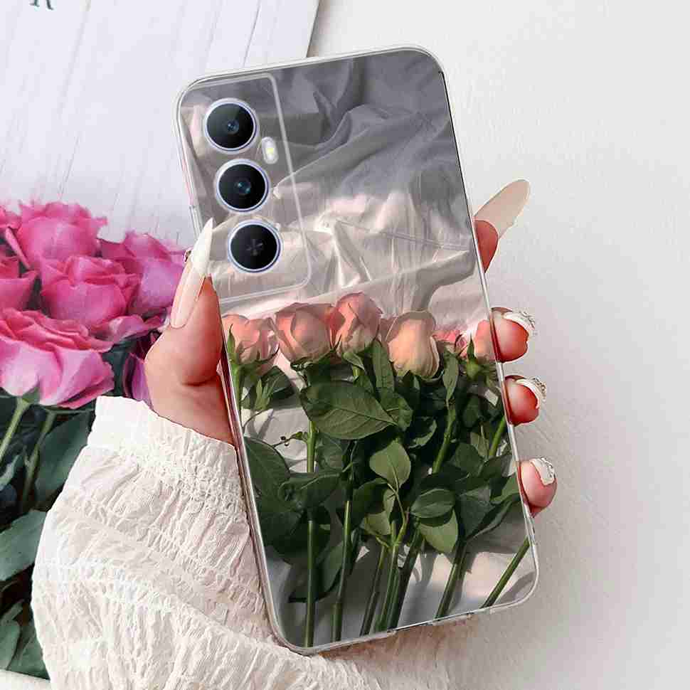 For Realme C65 Case Cute Cartoon Butterfly Cover Soft Silicone Phone Case Fundas For Realme C 65 C65 RealmeC65 4G Bumper