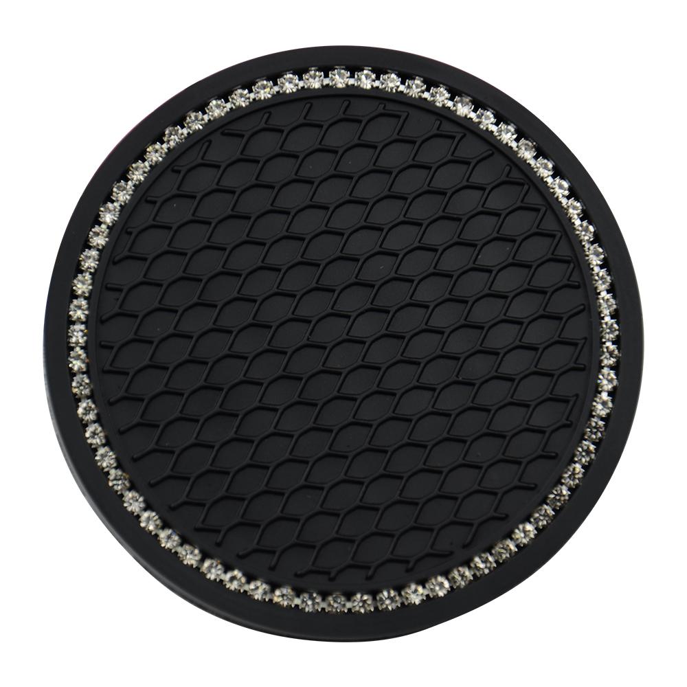 2pcs/set Car Coaster Water Cup Bottle Holder Anti-slip Pad Mat Silica Gel For Interior Decoration Car Styling