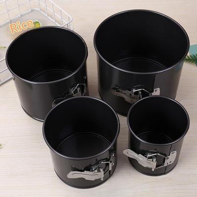 1PCS  Black Removable Bottom Kitchen Accessories Carbon Steel Cakes Molds Round Cake Pan Ring Bakeware Non-Stick Bake Mould