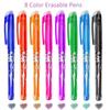 8/12pcs 0.7mm Gel Pen Set Erasable Ballpoint Pen Student Signature Pens  School Office Supplies