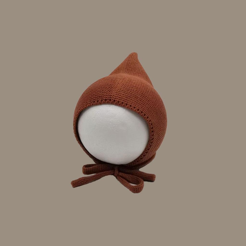 Cartoon Baby Ear Protection Hat Autumn Winter Warm Infant Earflap Cap Cute Solid Color Kids Lacing Beanie Caps