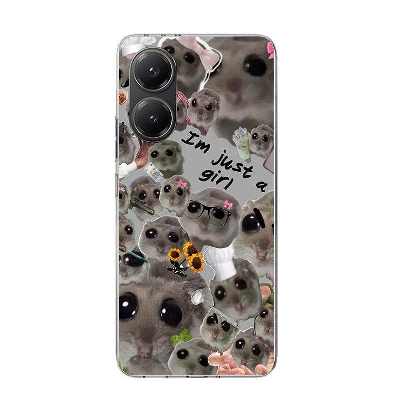 

Funny Sad Hamster Meme Phone Case For Xiaomi Poco X7 X6 X5 Pro F7 Ultra Redmi 15C 15 13 13C 12 12C 10 10A 10C 9 9A 9C 9T Cover P Redmi 10 5G