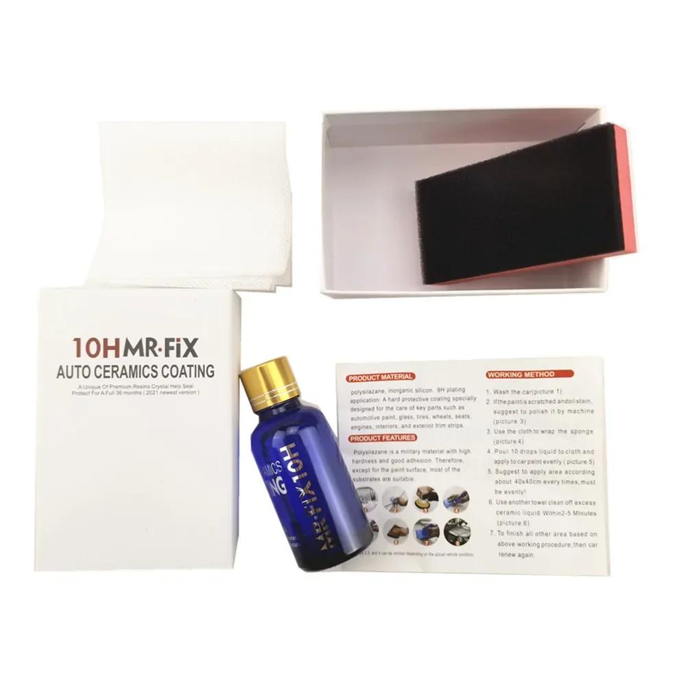 2Pcs 30ml 10H Anti-Scratch Auto Ceramic Glass Coat Liquid Hydrophobic Paint Care Polish Super Detailing Coating For Car Styling