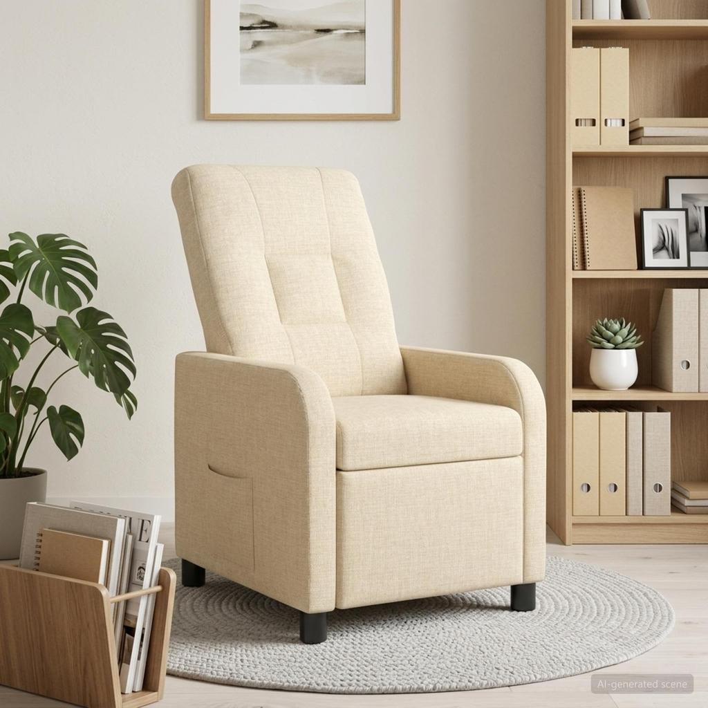 Recliner Cream Fabric