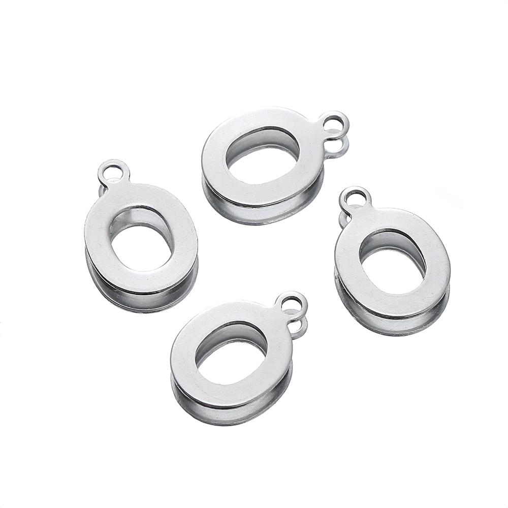 50 Stück Edelstahl 12mm Englische Buchstaben A-Z Anhänger für DIY Halsketten Schmuckherstellung Zubehör