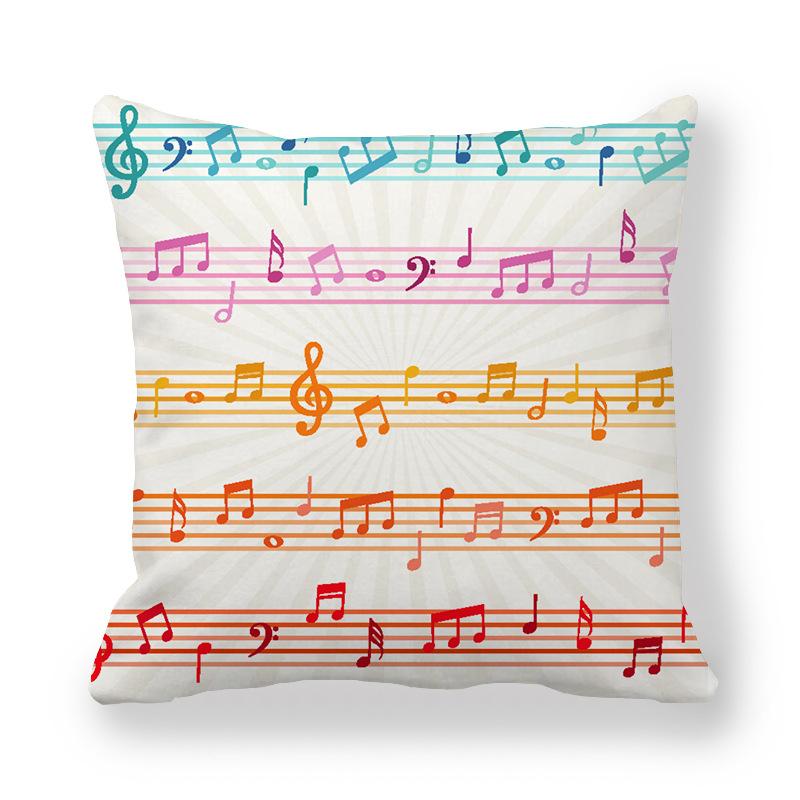 

Декоративная наволочка с изображением гитары и бабочки, домашнее музыкальное украшение, наволочка для дивана, спальни, гостиной, чехол для подушки с музыкальными нотами 40x40cm