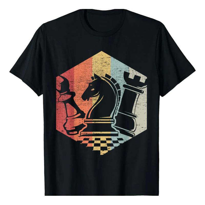 Divertida Camisa De Ajedrez Retro De Bishop Horse Rook, Idea S