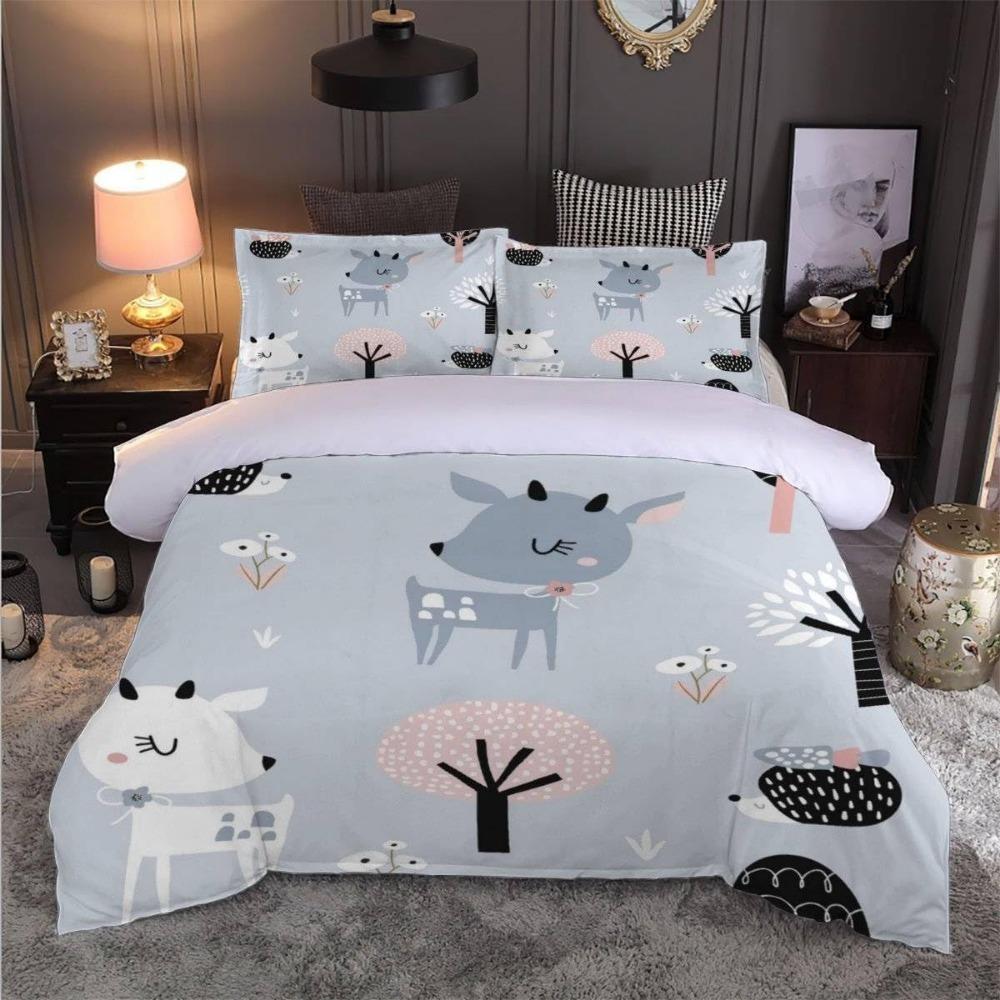 Ente Niedlich Bettbezug Flauschig Hypoallergen Bettwäscheset 3-teilig Teenager Jungen Mädchen Mikrofaser Bettset Zimmerdekoration Bettbezug