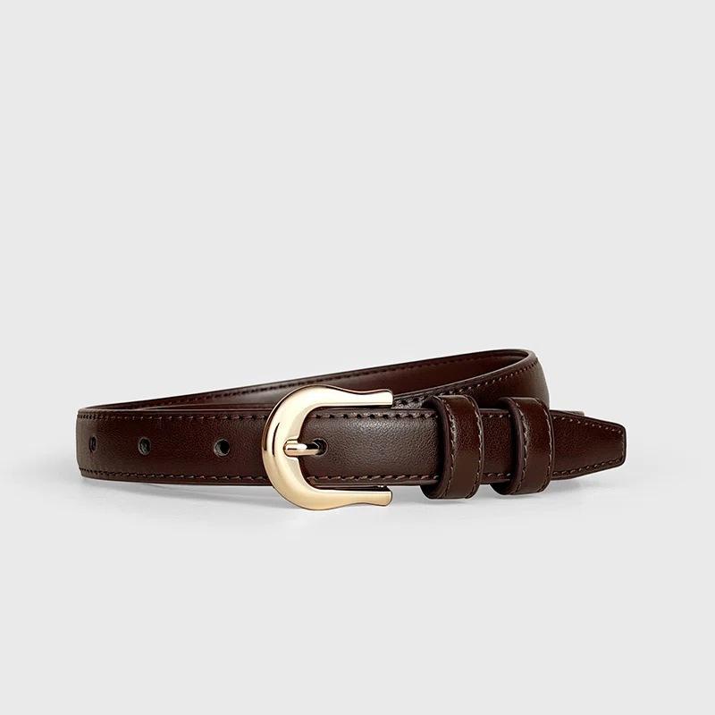 

Brown Belt, Women s Summer New Fashion Belt, Thin Korean-style Trendy and Versatile Jeans Decoration 100cm
