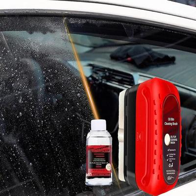 Brosse de nettoyage pour vitres de voiture, planche de nettoyage pour vitres, nettoyant pour pare-brise, convient pour éliminer le film d'huile des vitres de pare-brise.