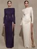 Elegant European & American One-Shoulder Twisted Evening Dress for Women