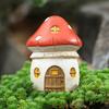 Resin House Miniatures Figurines Garden Decorations Outdoor Accessories Mini Crafts Small Home Garden Yards Decorations