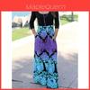 Elegant Boho Long Maxi Dress With Floral Vintage Design For Summer Evenings And Parties