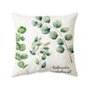 Sofa Bedroom Living Room Back Pillow Cover Small Fresh Green Leaf Plant Pillow Cushion Cover