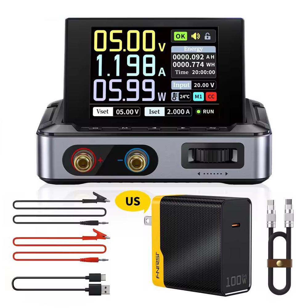 FNRSI DPS-150 DC Power Supply Variable with 100W Fast Charger,0-30V 0-5A Adjustable DC CNC Power Supply, Power Ripple Below 20mV