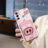 Card sleeve TPU Phone Case For Tecno Pova Neo Cartoon Silicone Shockproof Card bag Cute Fashion Design Card slot Cover