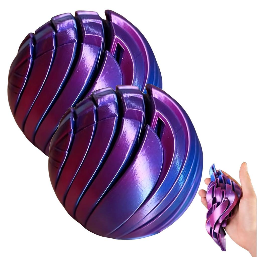3D Printing Slime Ball Fidget Toy Twistable Spherical Sphere Slider  Desk Toys For Adults &Child Relaxation Anxiety Relief Toys