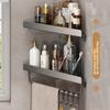 Metal Iron Triangle Corner Storage Shelf Punch Free Wall Mounted Organizer For Bathroom Toilet Shower Space Saving