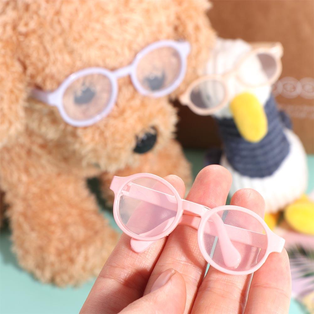 Doll Accessory Macaron Doll Glassses Plastic Doll Round Glasses Doll Ornament
