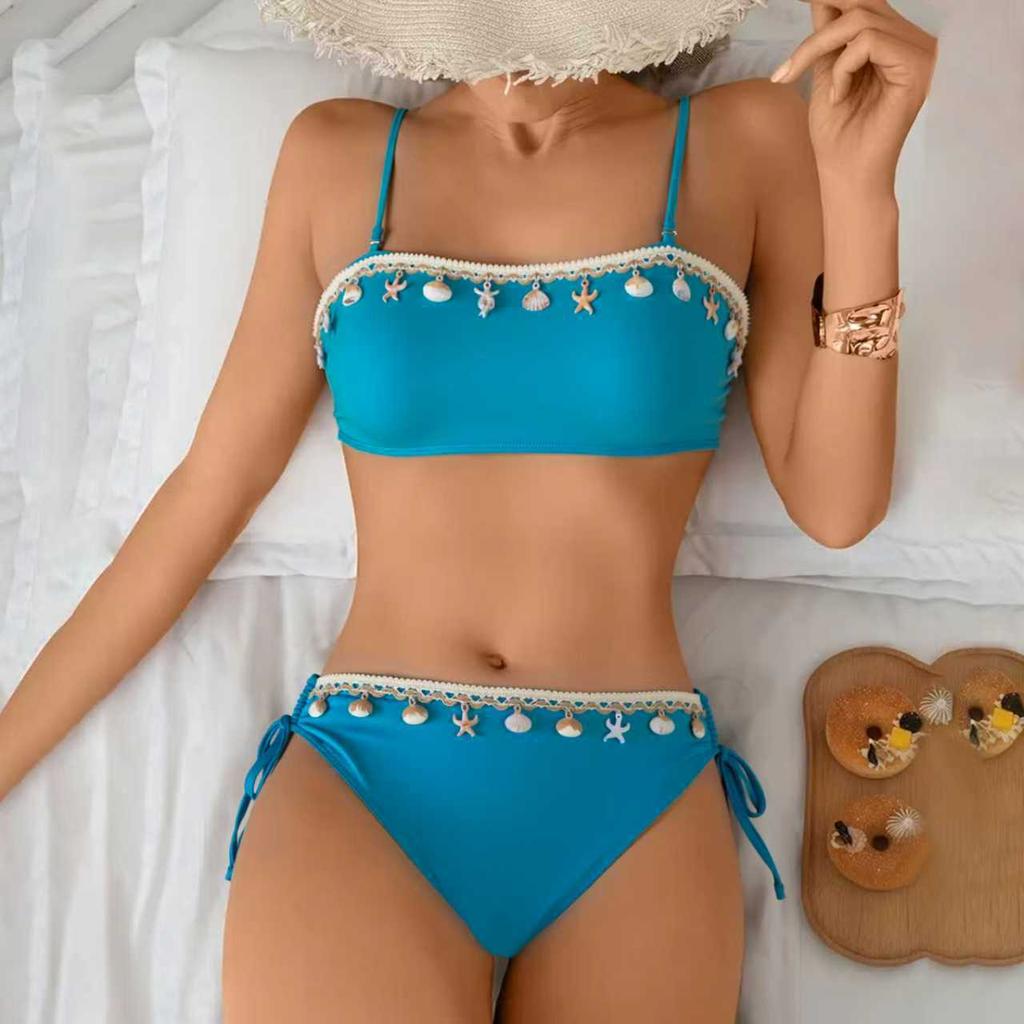 Damen Split Bikini Badeanzug Sport Badeanzug