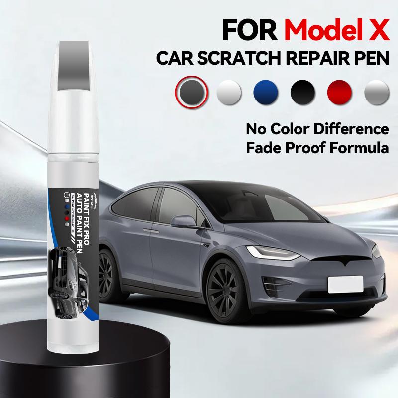 Bilrepsfärgpenna Djuprepsreparation Borttagning För Tesla Model X Vit Svart Röd Silver Blå Grå Repreparationsspray 300ML
