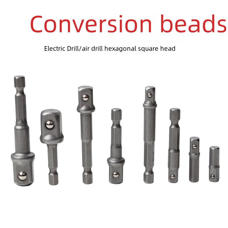 Sześciokątny uchwyt do kwadratowego gniazda klucza nasadowego pręt konwersyjny z kulką stalową: Rozmiary 1/4, 3/8, 1/2