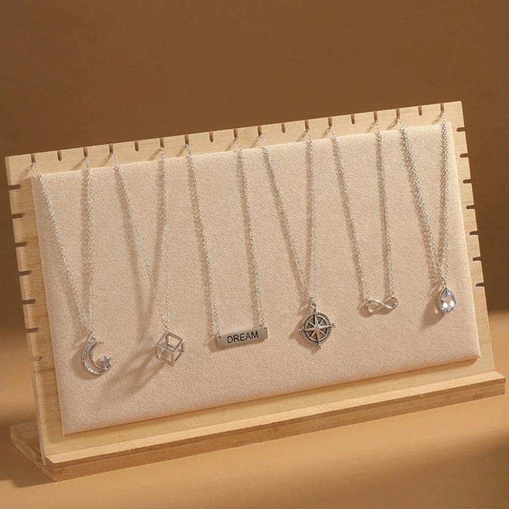 Solid Wooden Necklace Hanging Rack Multi-Functional Jewelry Display Frame Jewelry Organizer