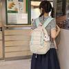 School Bag New Color Matching Pleated Sense Lightweight Outdoor Sports Soft Backpack High Value Girl Heart Travel Small Backpack
